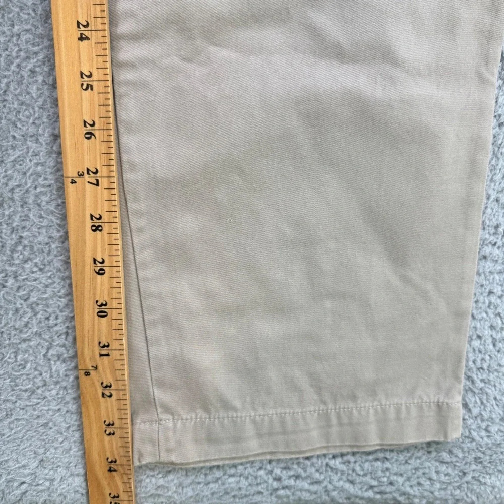 Banana‎ Republic Straight Fit Gavin Khaki Chino Pants Mens 34x34 Tan 100% Cotton
